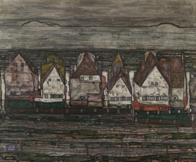 Les maisons au bord de la mer - Egon Schiele